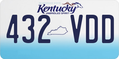 KY license plate 432VDD