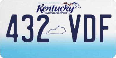 KY license plate 432VDF