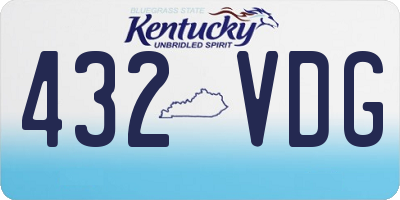 KY license plate 432VDG