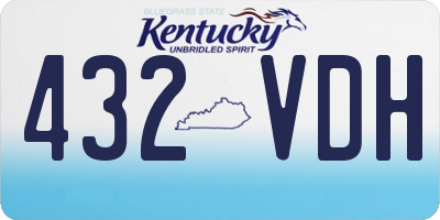 KY license plate 432VDH