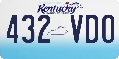 KY license plate 432VDO