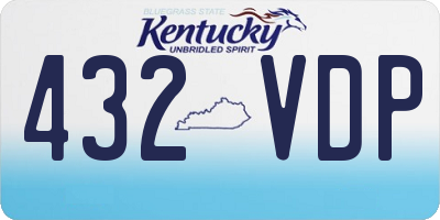 KY license plate 432VDP
