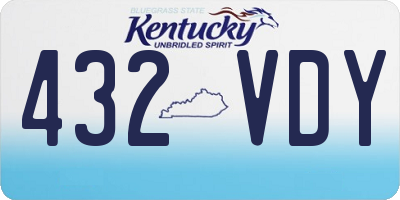 KY license plate 432VDY
