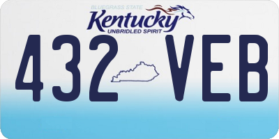 KY license plate 432VEB