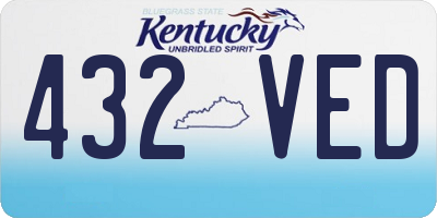 KY license plate 432VED