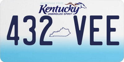 KY license plate 432VEE