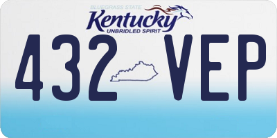 KY license plate 432VEP