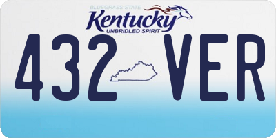 KY license plate 432VER