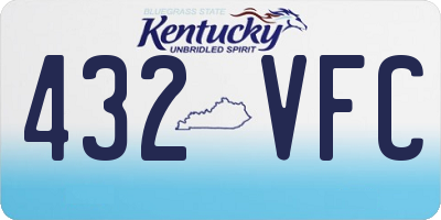 KY license plate 432VFC
