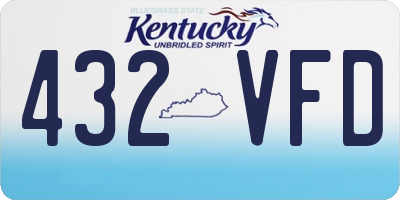 KY license plate 432VFD