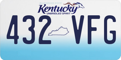 KY license plate 432VFG