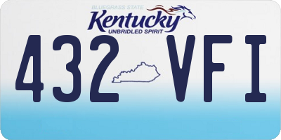 KY license plate 432VFI