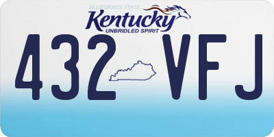 KY license plate 432VFJ