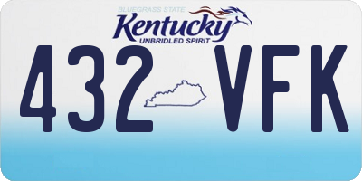 KY license plate 432VFK