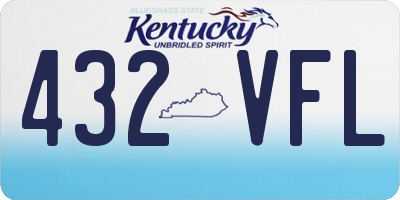 KY license plate 432VFL