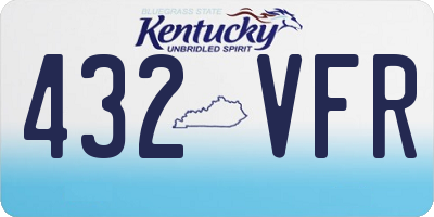 KY license plate 432VFR