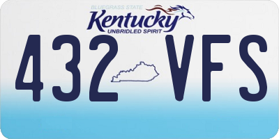 KY license plate 432VFS