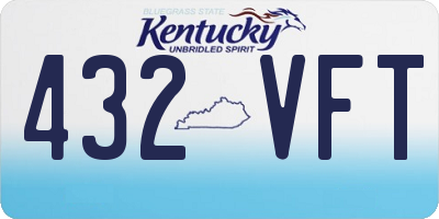 KY license plate 432VFT