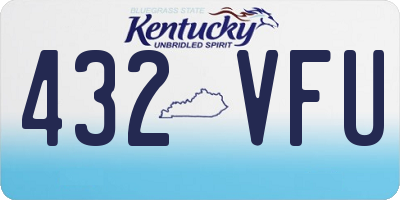 KY license plate 432VFU