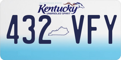 KY license plate 432VFY