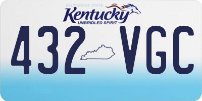 KY license plate 432VGC