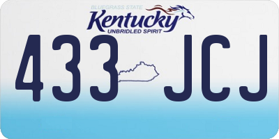 KY license plate 433JCJ