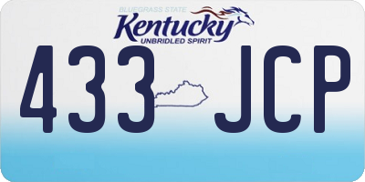 KY license plate 433JCP