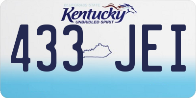 KY license plate 433JEI