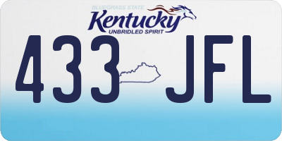 KY license plate 433JFL