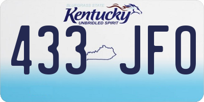 KY license plate 433JFO