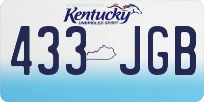 KY license plate 433JGB