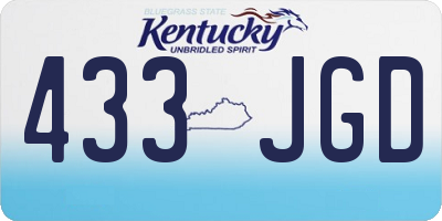 KY license plate 433JGD