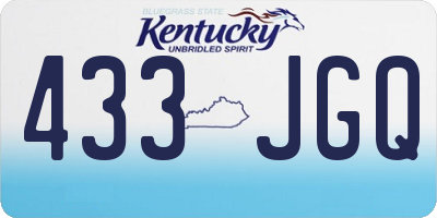 KY license plate 433JGQ