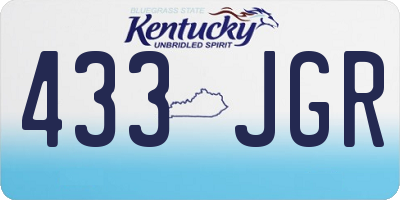 KY license plate 433JGR