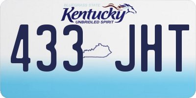 KY license plate 433JHT