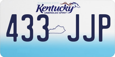 KY license plate 433JJP