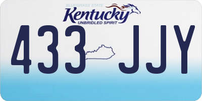 KY license plate 433JJY