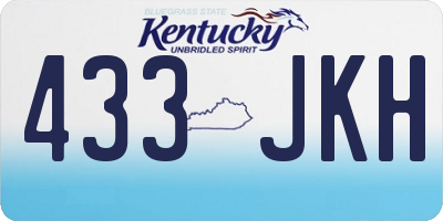 KY license plate 433JKH