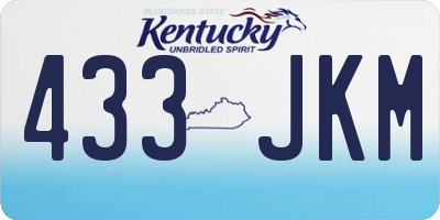 KY license plate 433JKM