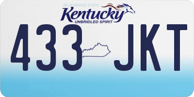 KY license plate 433JKT