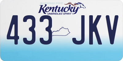 KY license plate 433JKV