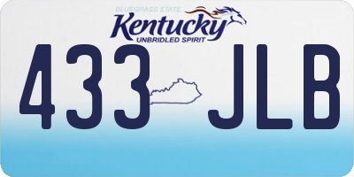KY license plate 433JLB