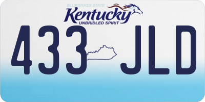 KY license plate 433JLD