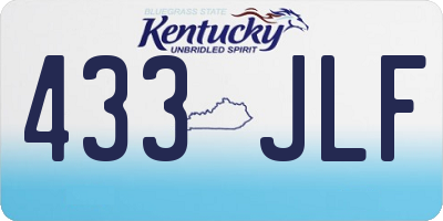 KY license plate 433JLF