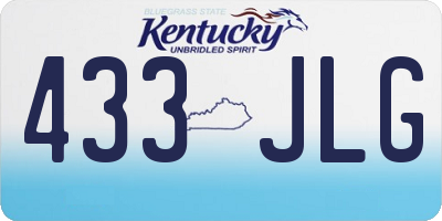 KY license plate 433JLG