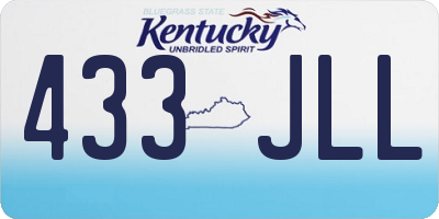 KY license plate 433JLL