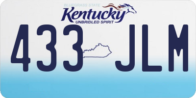 KY license plate 433JLM