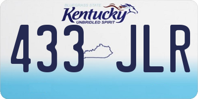 KY license plate 433JLR