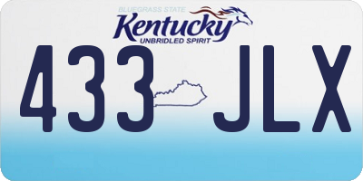 KY license plate 433JLX