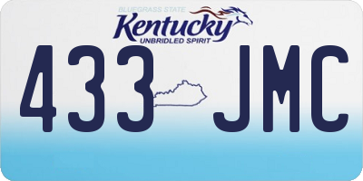 KY license plate 433JMC